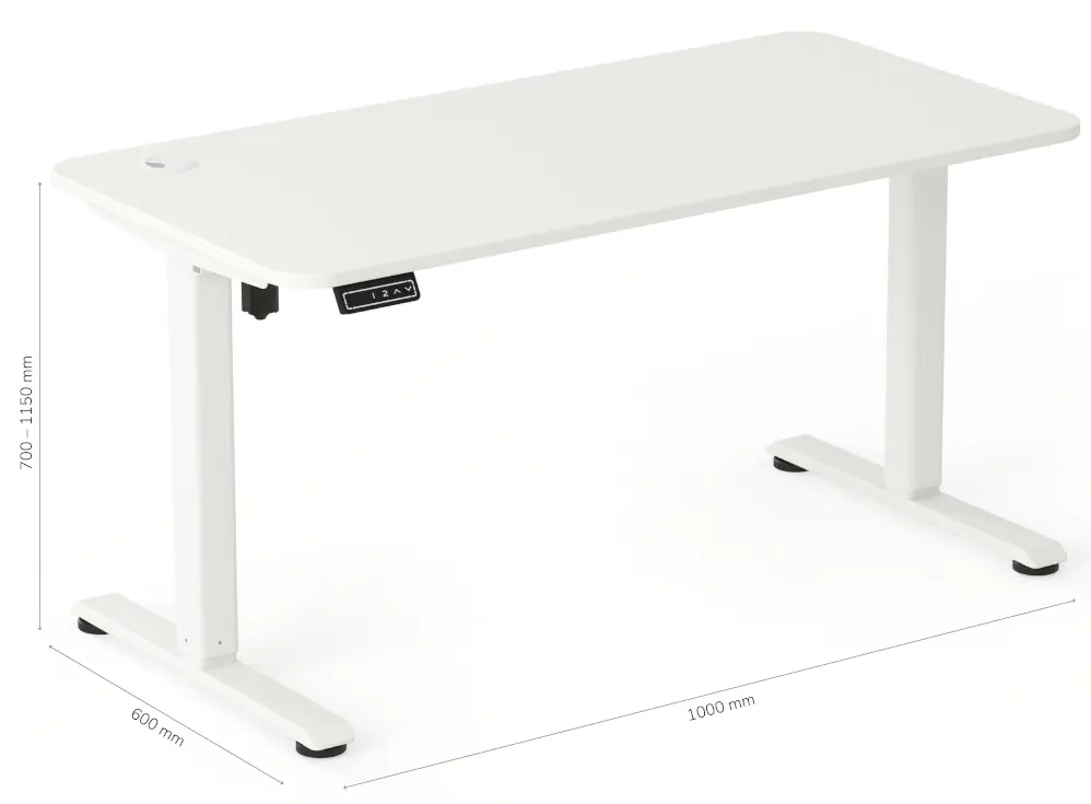 biurko Axio 100x60x70 - wymiary