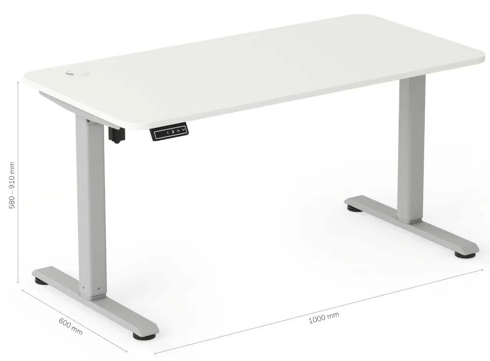 biurko Axio 100x60x58 - wymiary