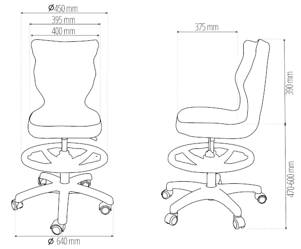 krzesło z podnóżkiem petit 5 wymiary