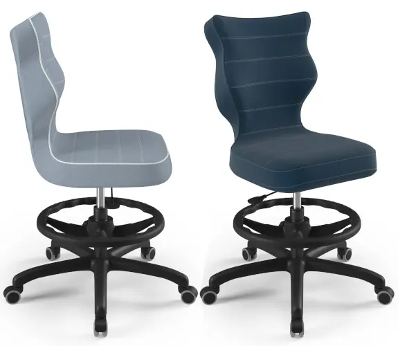 krzesło z podnóżkiem entelo petit black 5