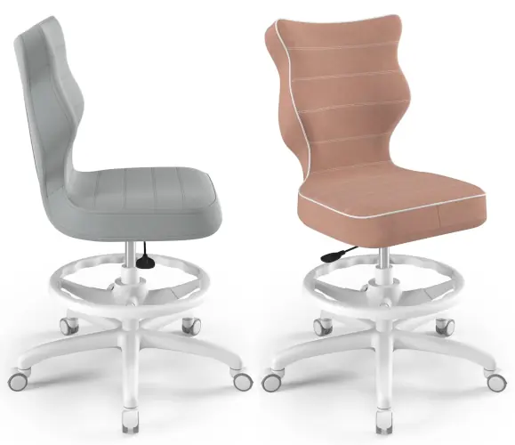 krzesło z podnóżkiem entelo petit white 5