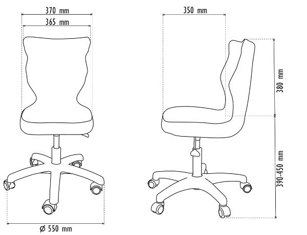 krzesło petit 4 wymiary