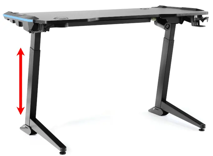 biurko gamingowe regulowane