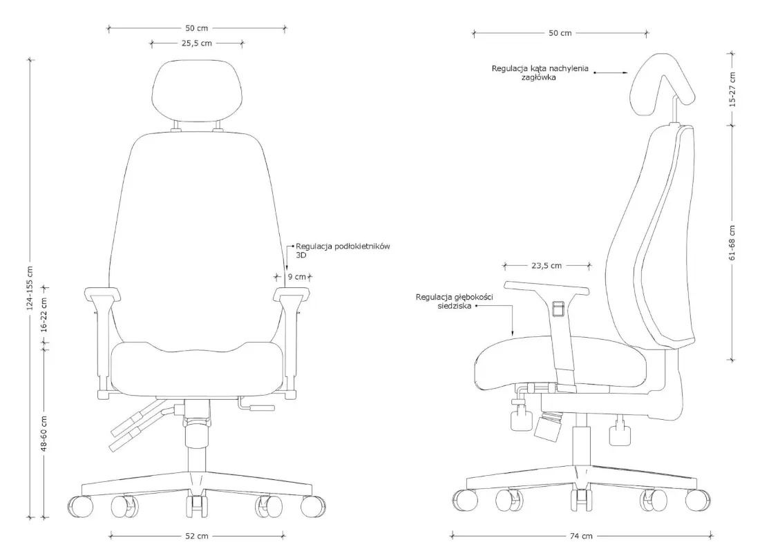 fotel Ultima Unique wymiary