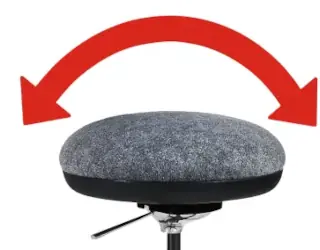 taboret z dynamicznym siedziskiem