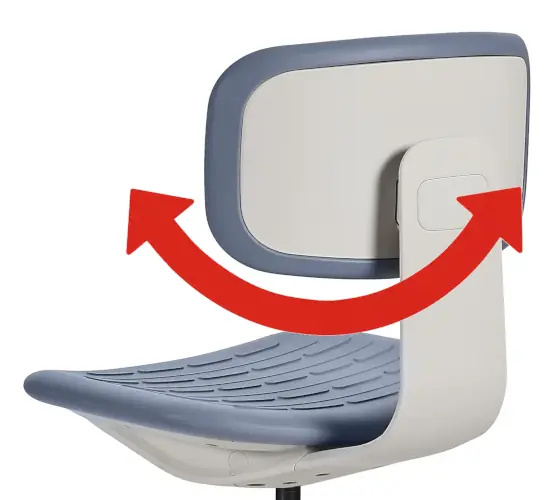 elastyczne odchylanie oparcia krzesła