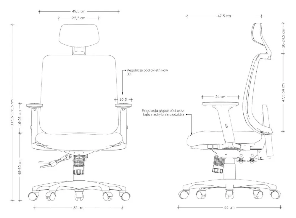 Unique Saga Plus wymiary