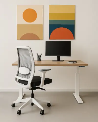 ergonomiczny fotel i biurko