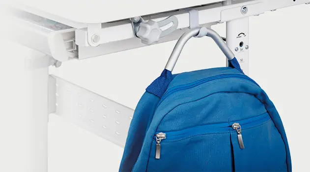 biurko młodzieżowe z hakiem na plecak