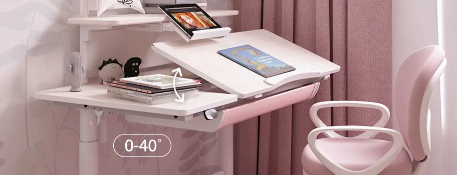 ergonomiczne biurko dla dziecka z regulowanym blatem