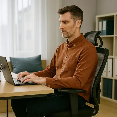 Fotel biurowy dla wysokich osób